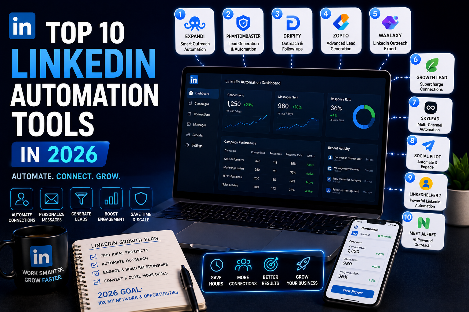 Top 10 LinkedIn Automation Tools in 2026