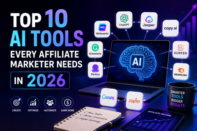 Top 10 AI Tools Every Affiliate Marketer Needs in 2026
